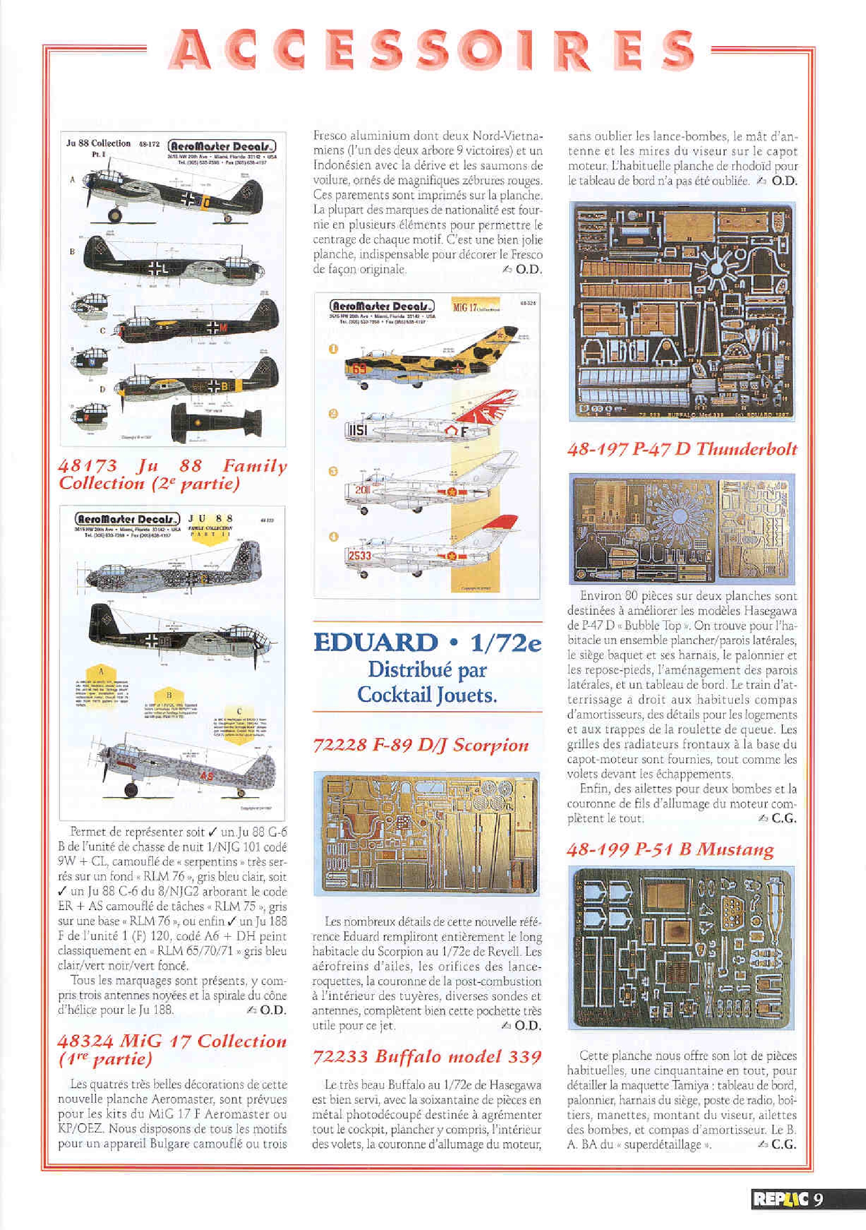 Replic 071 - Devoitine D-520, Jaguar A, Beaufighter Mk VI